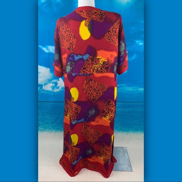 Meetu Magic African Scene Maxi Dress & Cardigan - Picture 4 of 14